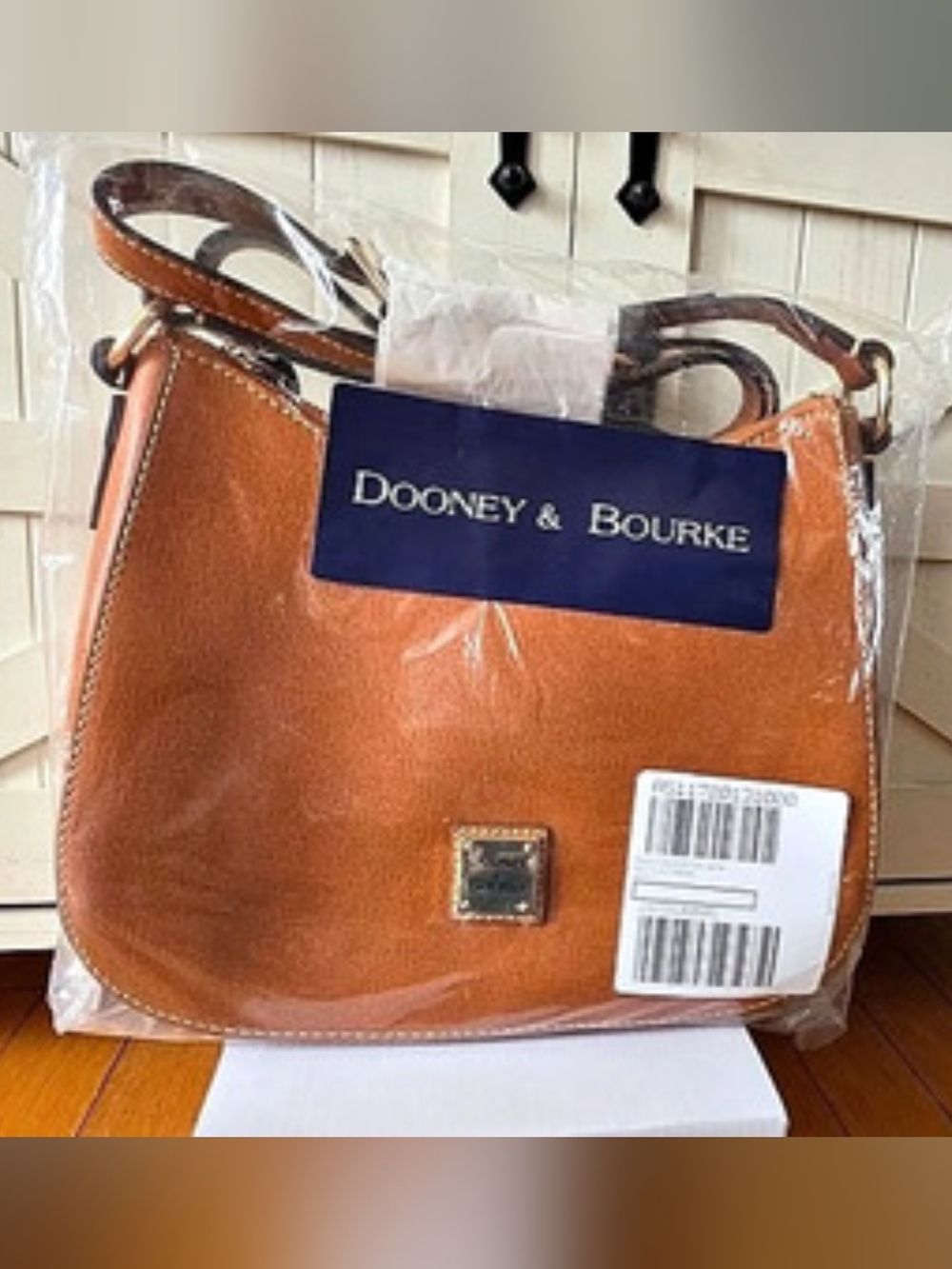 *Retired* Dooney & Bourke Saffiano Small Kiley Zip Crossbody Natural